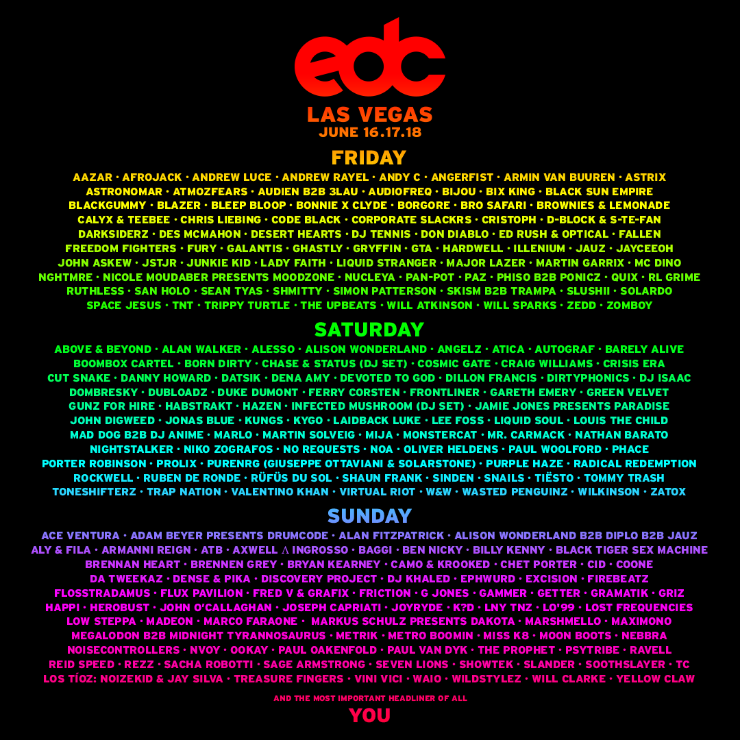 Check Out the 2017 EDC Las Vegas Lineup - EDM Chicago