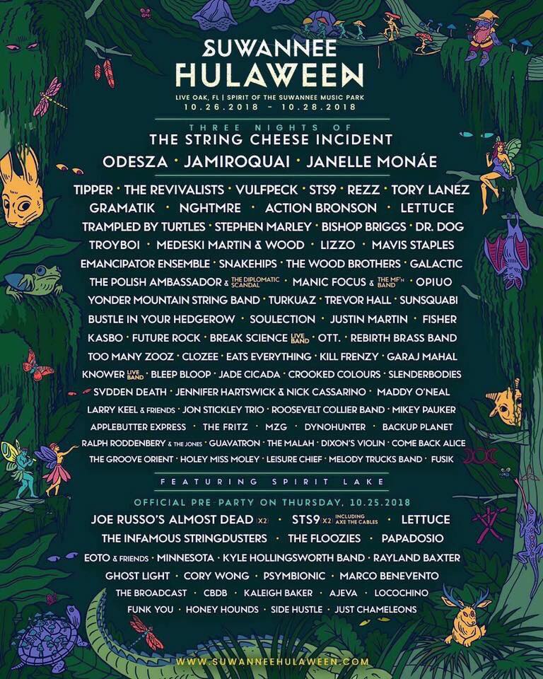 Suwannee Hulaween Releases Stacked Lineup EDM Chicago