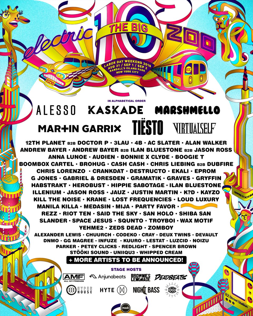 Electric Zoo announces phase 2 lineup EDM Chicago