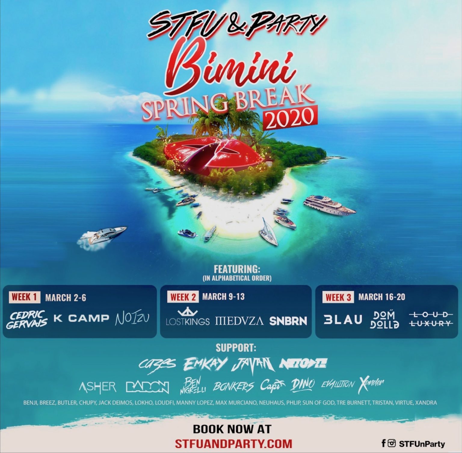 Loud Luxury, 3LAU, Lost Kings & More Announced For STFU & Party's