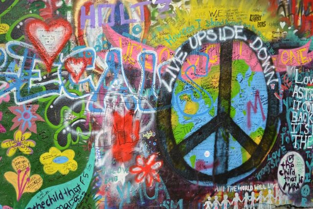 peace sign graffiti