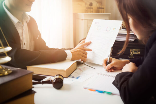 Consultation,Between,Attorney,And,Employer,About,The,Tax,Laws,For Working with an Attorney