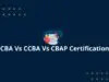 ECBA vs. CCBA vs. CBAP Certifications