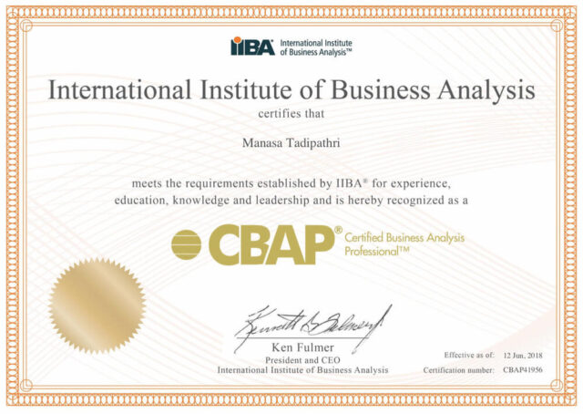IIBA Business Analyst Certifications
